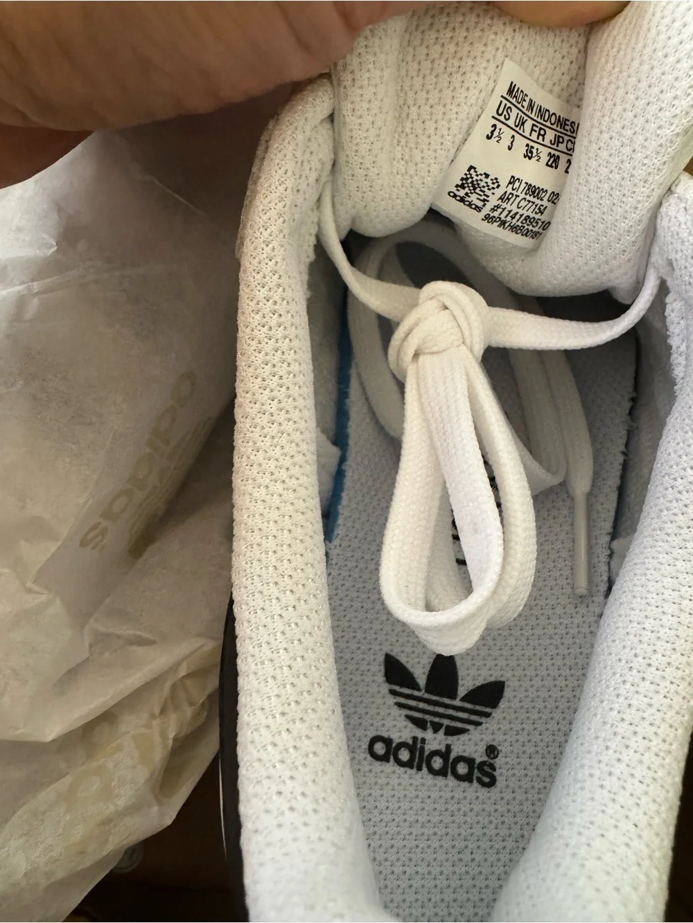 Adidas Superstar White Sneakers with Black Stripes Junior 3.5